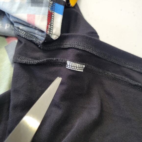 Luc Fontaine Mini Dress Size 8 Black Graphic Print Stretch Art To Wear Tunic - Picture 7 of 7